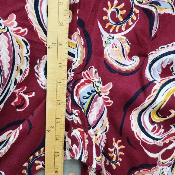 NWOT Liz Claiborne Women's XXLARGE Pajama Set Burgundy Paisley Sleep Lounge Wear - Picture 15 of 16